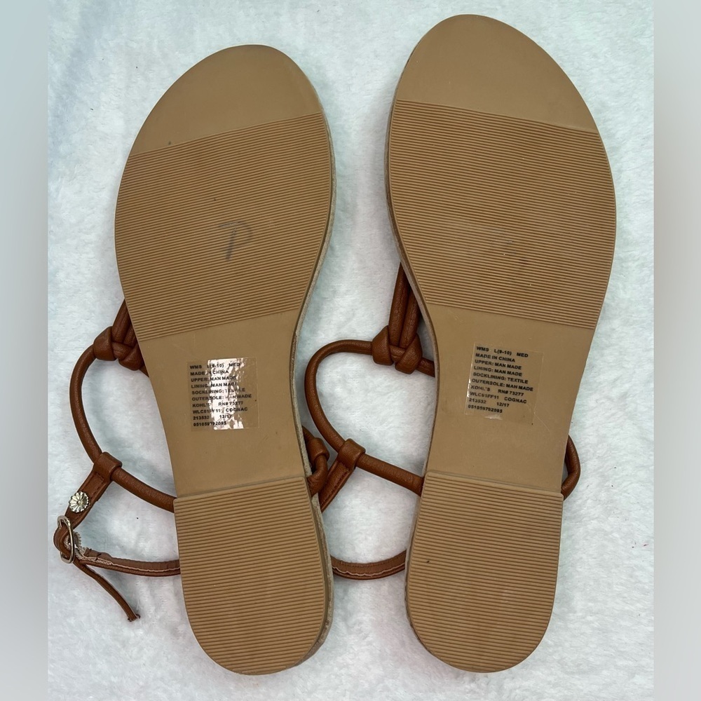 Lauren Conrad sandal with adjustable buckle Sz 9-10 tan/brown - Picture 5 of 9